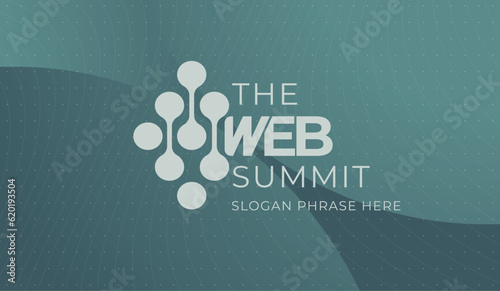 logo graphic design of annual event summit and title made for Technology theme - annual convention for web