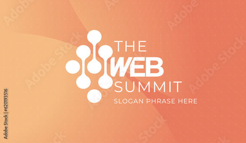 logo graphic design of annual event summit and title made for Technology theme - annual convention for web
