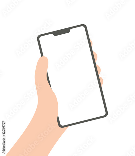 手に持ったスマホのイラスト素材