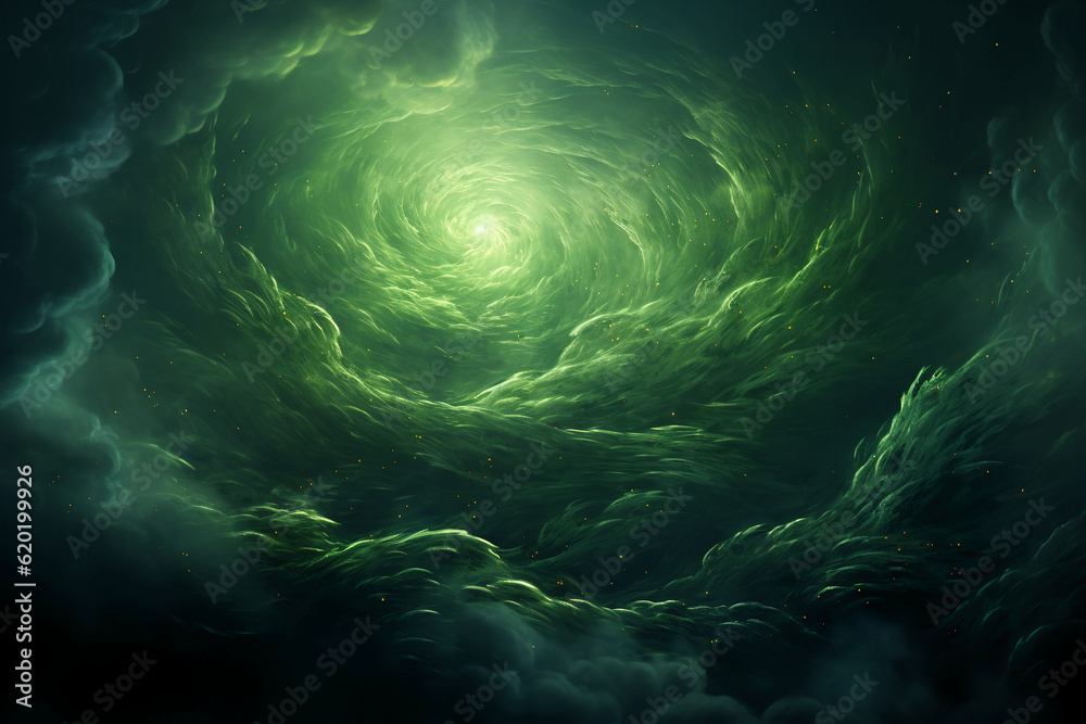 Magical green solid background. AI generative Magical green solid background. AI generative