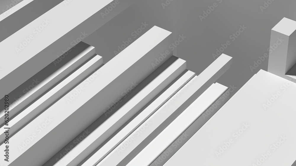 A machine-like structure A simple design composed of linear circuits An abstract, elegant and modern 3D rendering image in gray A machine-like structure A simple design composed of linear circuits An abstract, elegant and modern 3D rendering image in gray