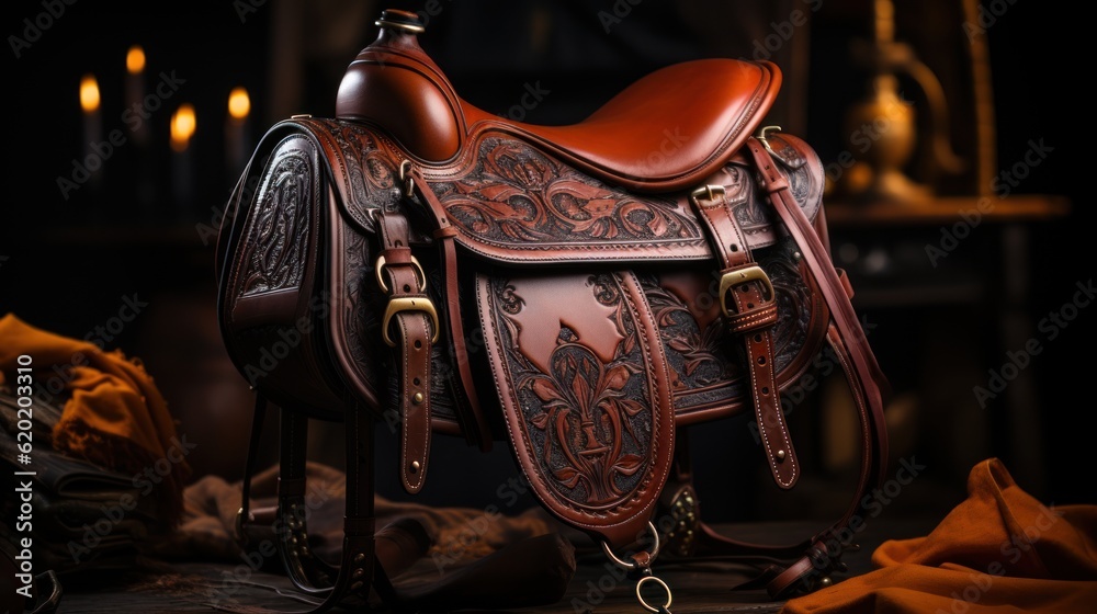 horse saddle, ai generative
