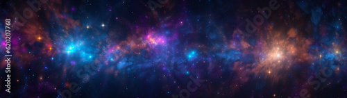 Banner with space background. Copy space. New modern design. Generative AI