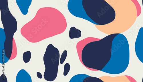 Modern abstract liquid circles pattern. Trendy vector template for design.