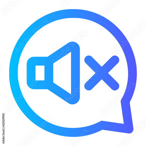 mute gradient icon