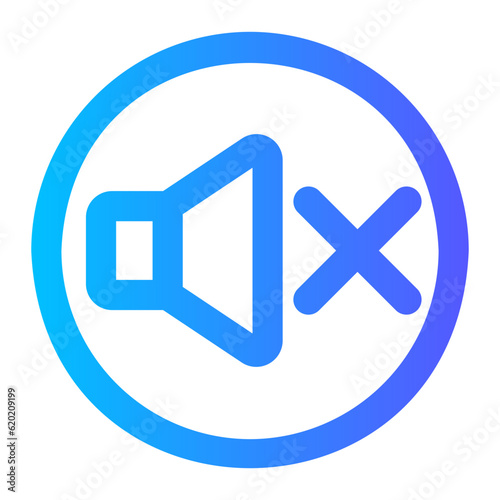 no sound gradient icon