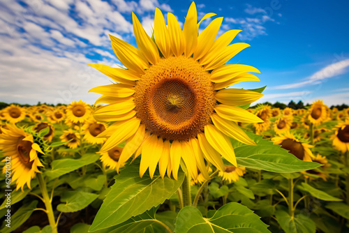 A field of sunflowers with the word sunflower on it photography