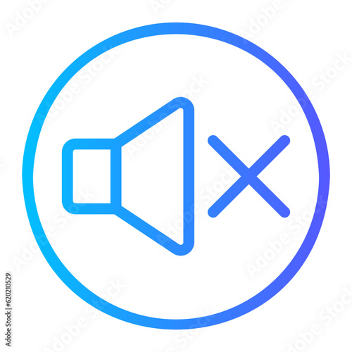 no sound gradient icon
