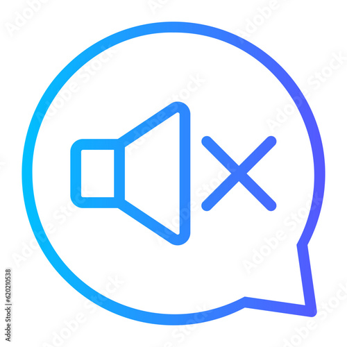 mute gradient icon