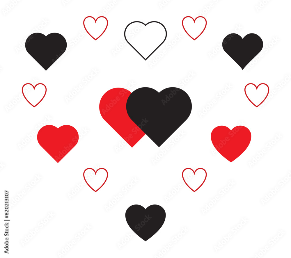 set of hearts set of hearts