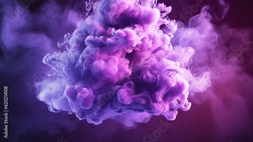 Illustration of purple smoke swirling in mid-air