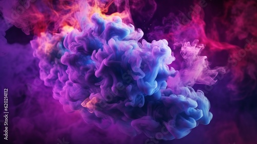 Illustration of purple smoke swirling in mid-air