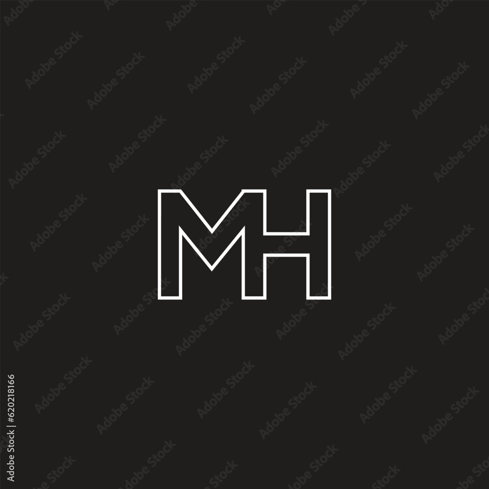 joint MH letter logo design. joint MH letter logo design.