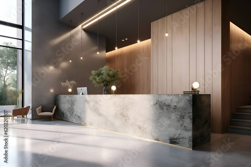 Modern interior of the reception, Generative AI 4