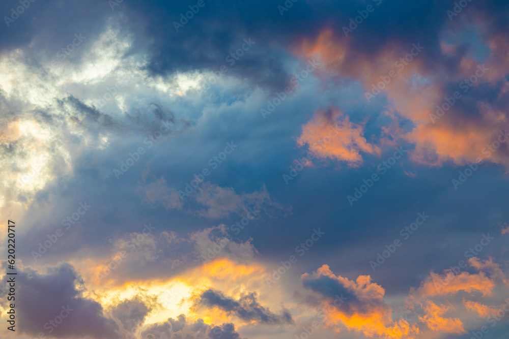 Fototapeta premium beautiful stormy sky with the sun peeping through.