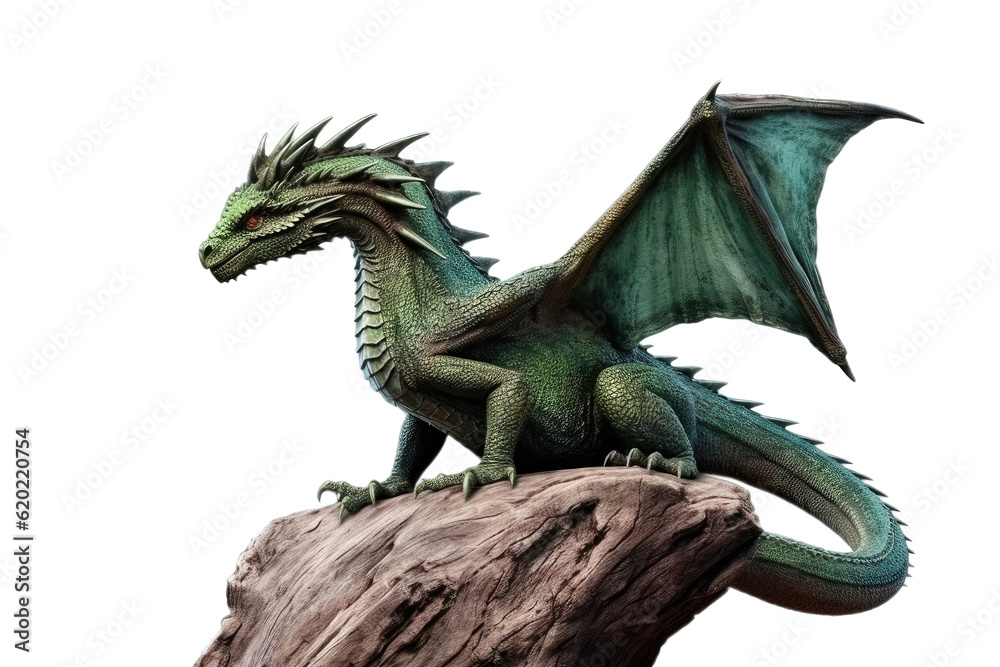 Green dragon on a transparent background Green dragon on a transparent background