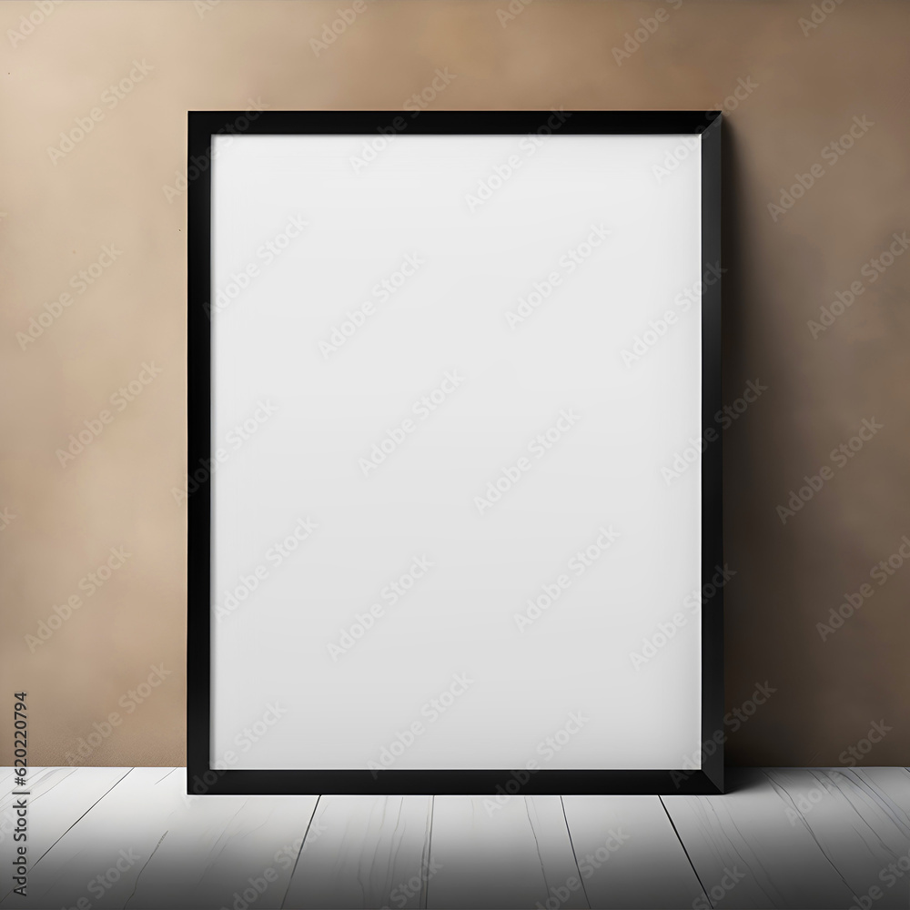 Blank Mock-up poster frame in a home interior. Nature concept Mock Up design template with picture frame for presentation or preview images. Ai Generated. Blank Mock-up poster frame in a home interior. Nature concept Mock Up design template with picture frame for presentation or preview images. Ai Generated.