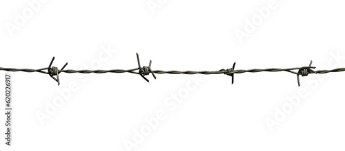 barbed wire on transparent background (png)