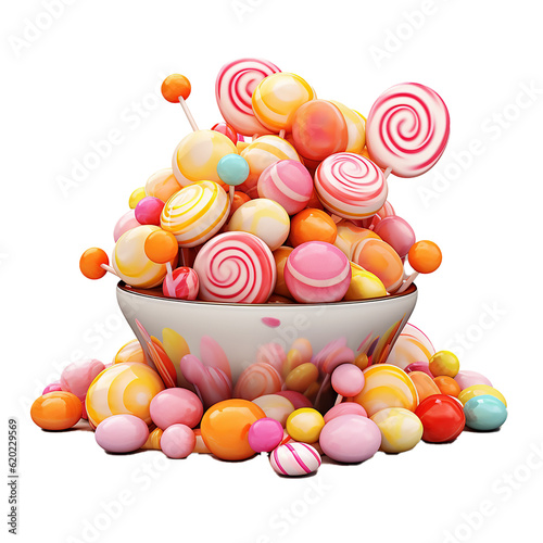 Fotografiet candies composition of different colored sweet High quality realistic and isolat