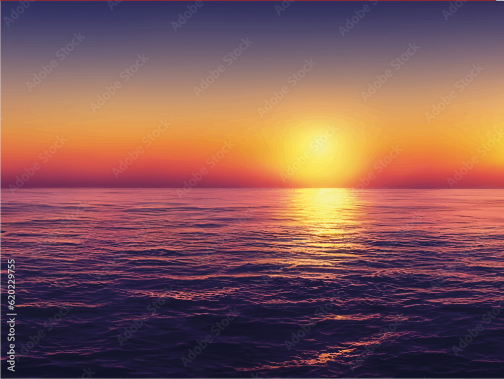 Fototapeta premium sunset over the sea