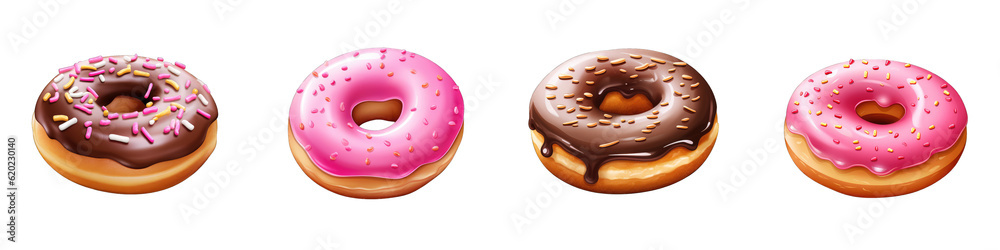 Donut clipart collection, vector, icons isolated on transparent background Donut clipart collection, vector, icons isolated on transparent background