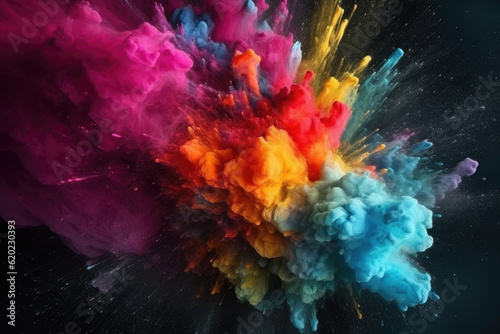 abstract colorful background with splashes © Code Canvas