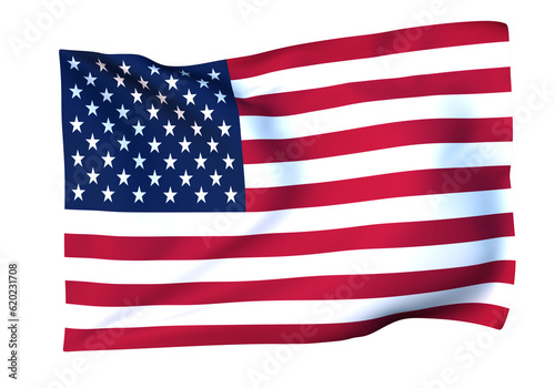 風に揺れるアメリカ合衆国の国旗 photo