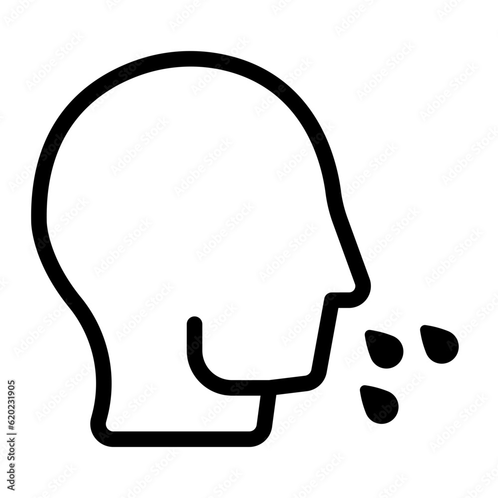 sneeze line icon sneeze line icon