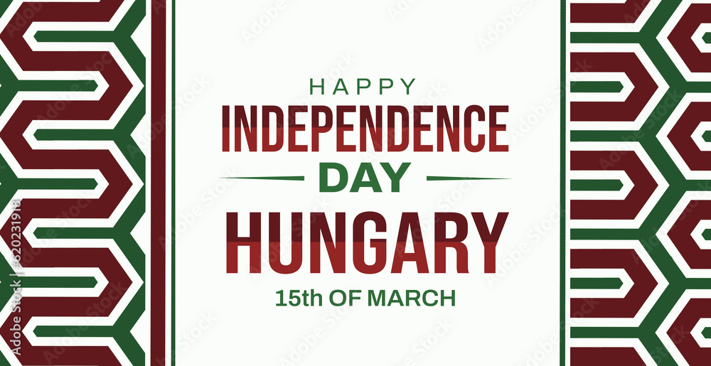 Obraz premium Happy Independence Day of Hungary background. 5th of march Hungary independence day wallpaper