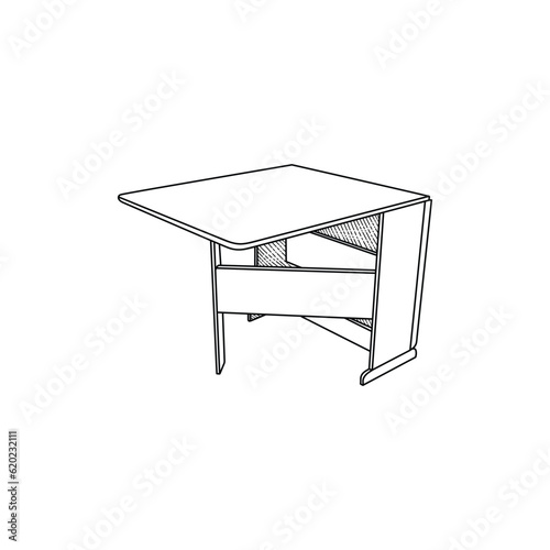 icon furniture design of Dining Table interior vector illustration template, isolated on white background