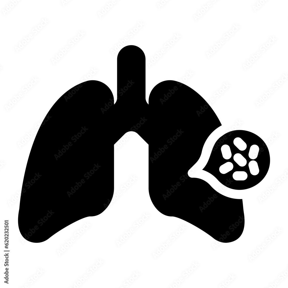Obraz premium tuberculosis glyph icon