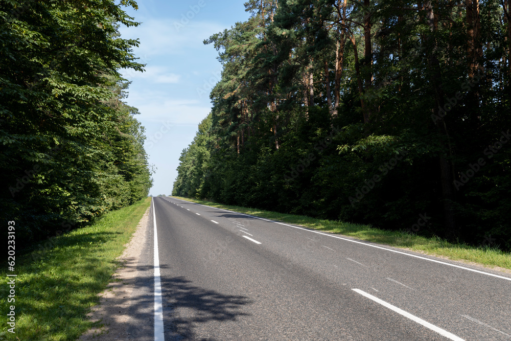 Fototapeta premium Narrow paved road for cars