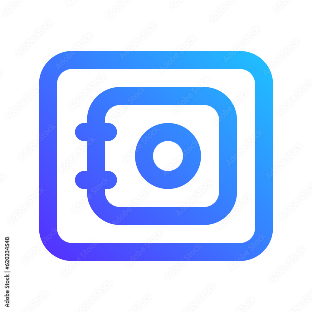 safety deposit gradient icon safety deposit gradient icon