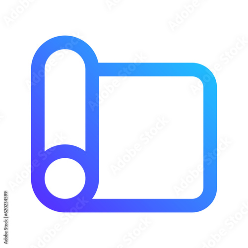 yoga mat gradient icon