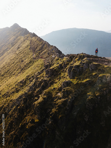 Ridge of Helvellyn range at the Lake District in England