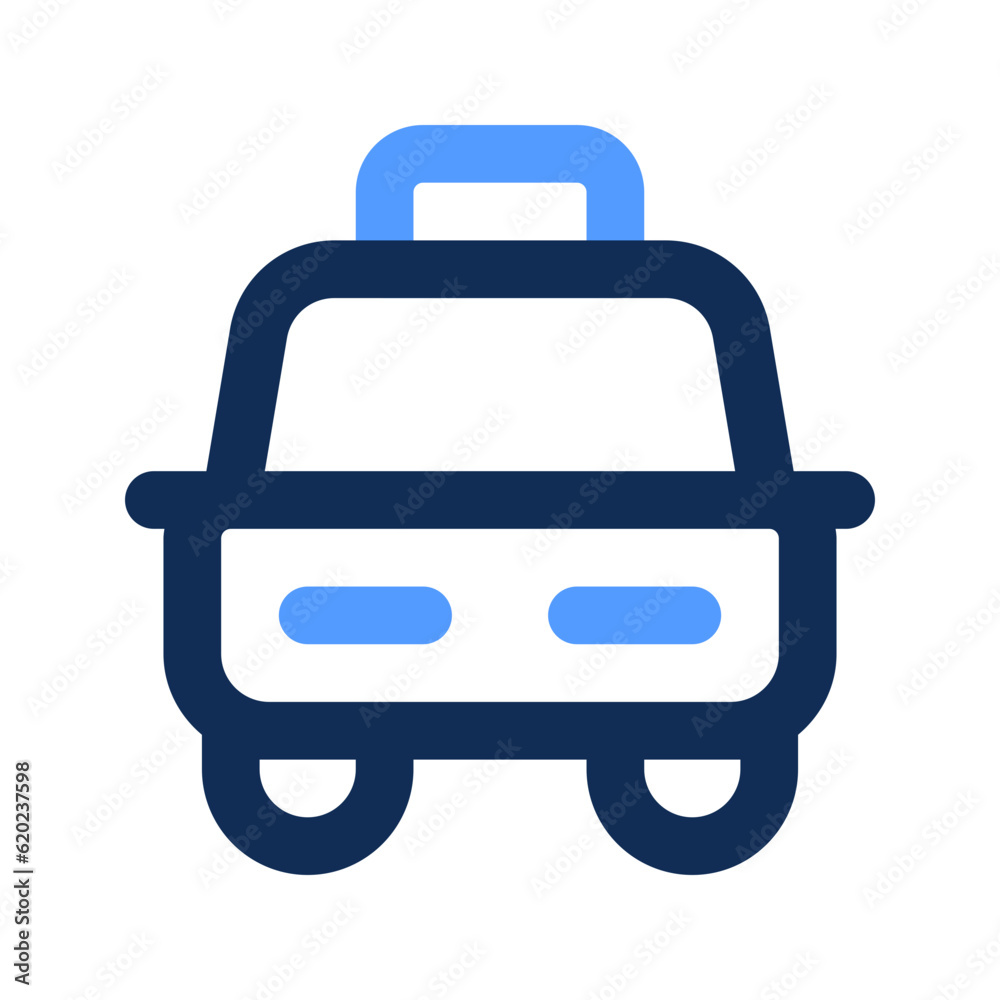 taxi outline color icon