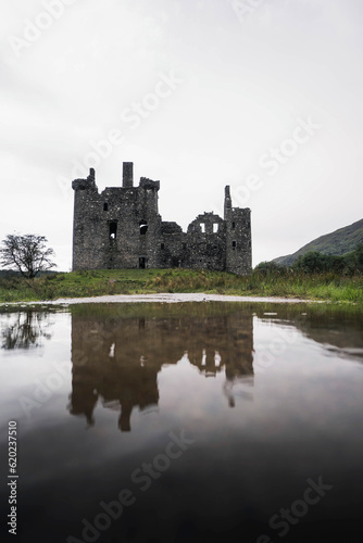 Cloudy day with Kilchurn Castle  Scotland