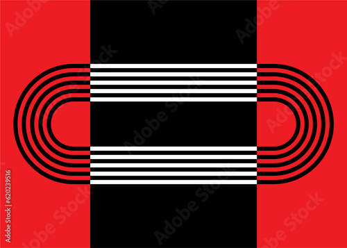 Sports vector background in retro style. Striped pattern. Vector background