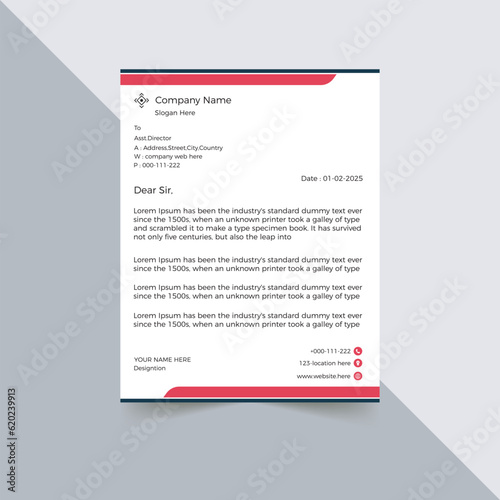 corporate letter head design template