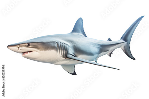  shark dangerous, wild, jaws, on transparent background (PNG). Generative AI. © Tor Gilje