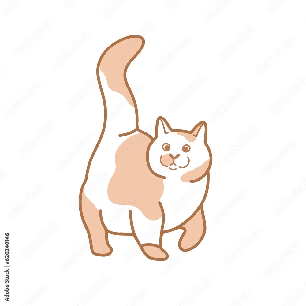 Fototapeta premium Image of a can on walk. Cat icon. Icon for Instagram highlights, stories, websites, other social networks.