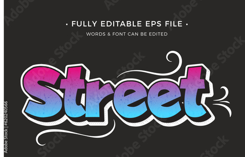 Street editable vector text effect	
