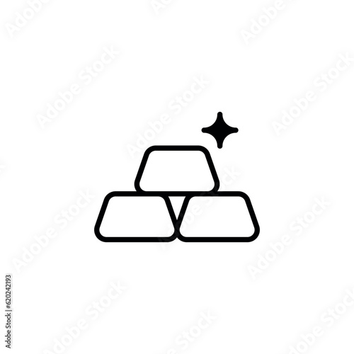 Gold icon design with white background stock illustration