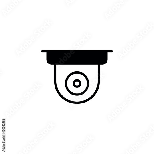 Cctv Camera icon design with white background stock illustration