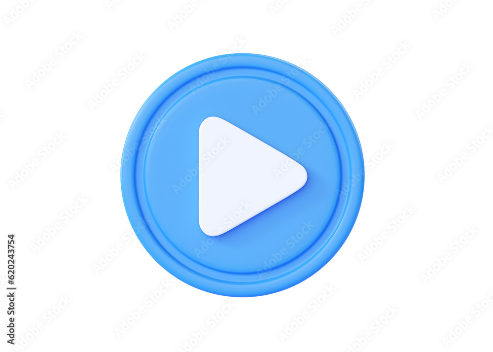 Play button 3d render icon - video or music circle with arrow, round sound sign for tv and camera Play button 3d render icon - video or music circle with arrow, round sound sign for tv and camera