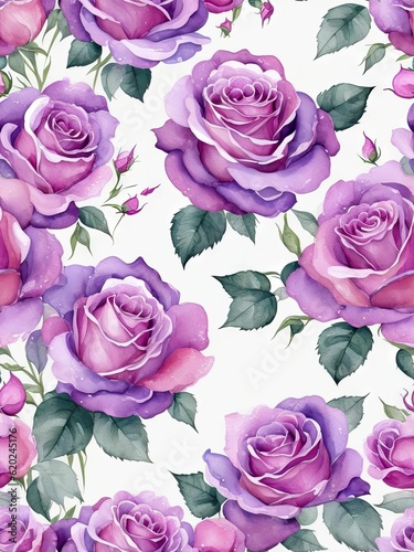 elegant floral seamless vector seamless pattern, created with Generative AI technology