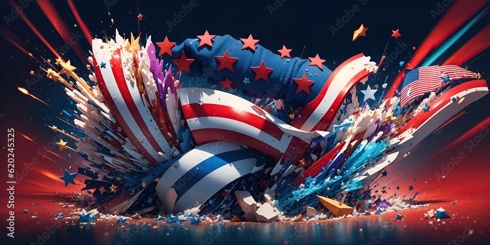 Fototapeta premium Colored background, in colors of white, blue, red.