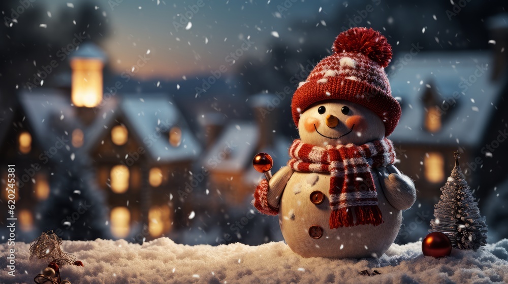 snowman and Christmas tree snowman and Christmas tree