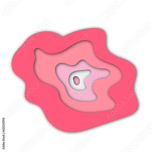 Colorful 3D Abstract Paper Cut Doodle Art