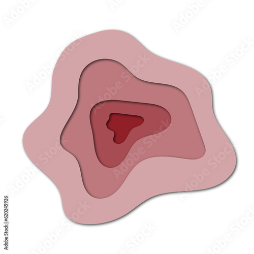 Colorful 3D Abstract Paper Cut Doodle Art